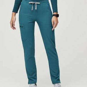 Figs Yola skinny scrub pants pacific blue